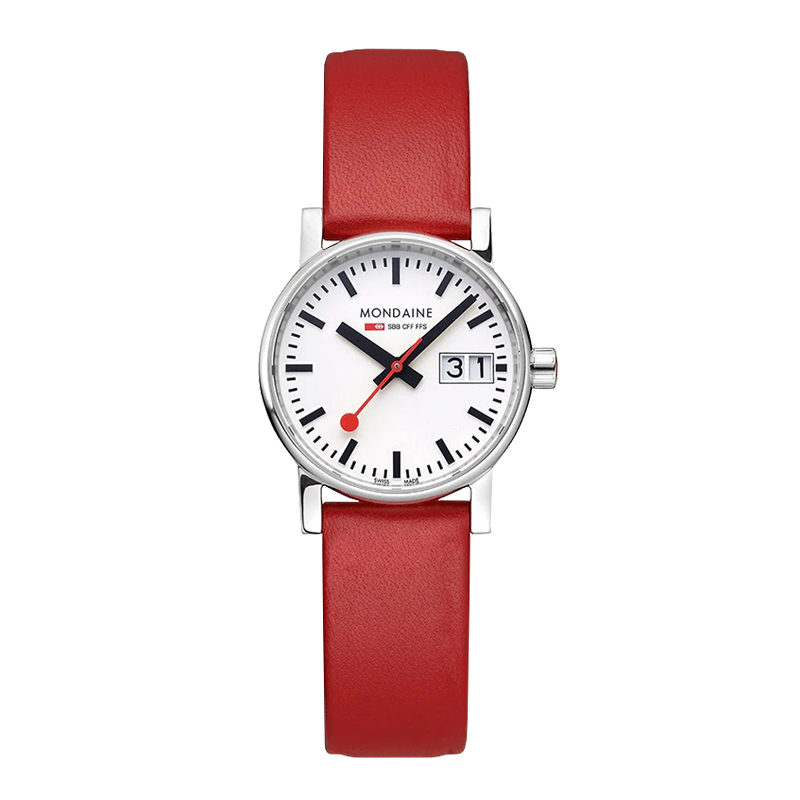 Mondaine Evo2 Ladies White Red Watch MSE.30210.LCV