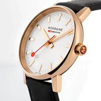 Mondaine Watch EVO2 Rose Gold Black MSE.40112.LB