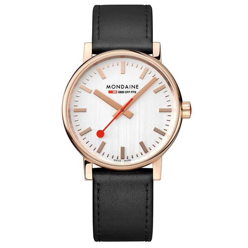 Mondaine Watch EVO2 Rose Gold Black MSE.40112.LB