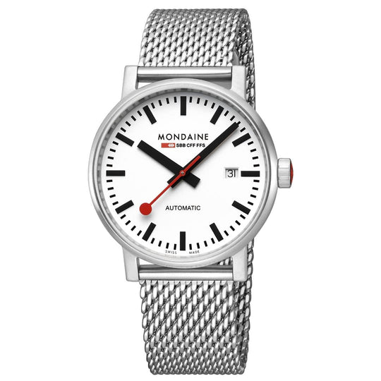 Mondaine evo2 Automatic 40mm Stainless Steel Mesh Watch