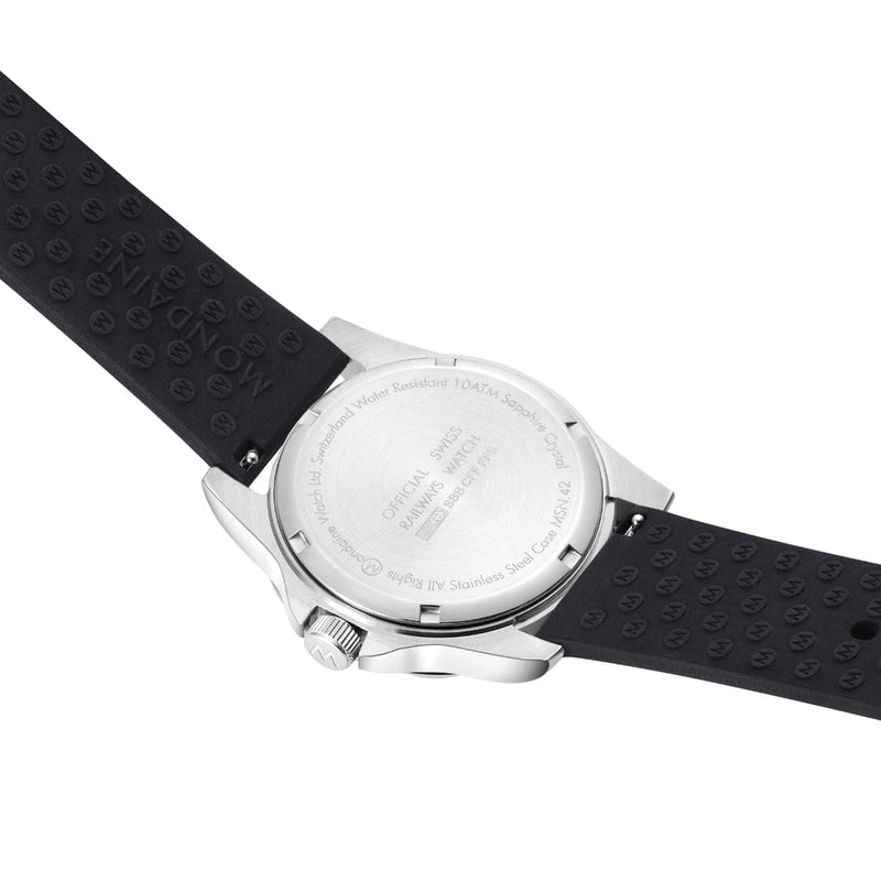 Mondaine Numeri 42mm Men's Black White Watch