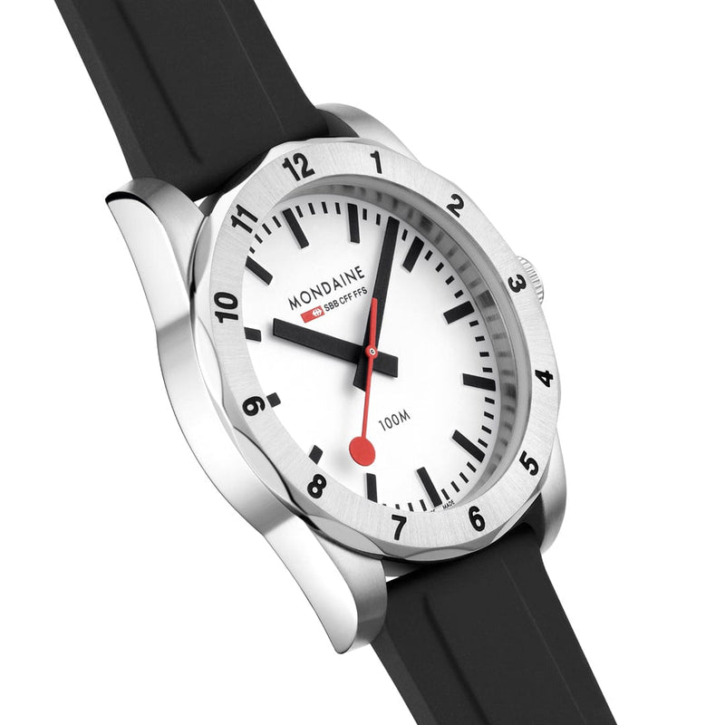 Mondaine Numeri 42mm Men's Black White Watch