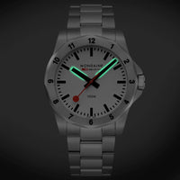 Mondaine Numeri 42mm Men's White Silver Watch
