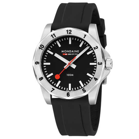 Mondaine Numeri 42mm Men's Black Watch