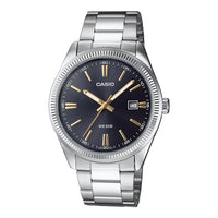 Casio Dress Men's Black Silver Watch