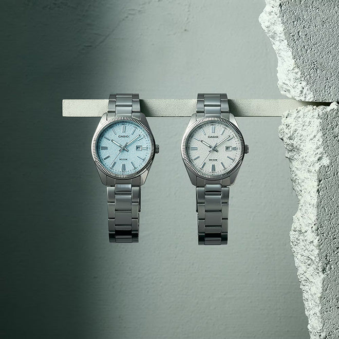 Casio Matte Men's Ice Blue Silver Watch