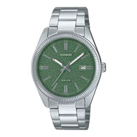 Casio Matte Men's Green Silver Watch