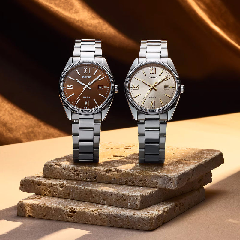 Casio Casual Unisex Brown Analogue Watch MTP-1302DD-5AVDF
