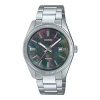 Casio Unisex Black Mother of Pearl Analog Watch