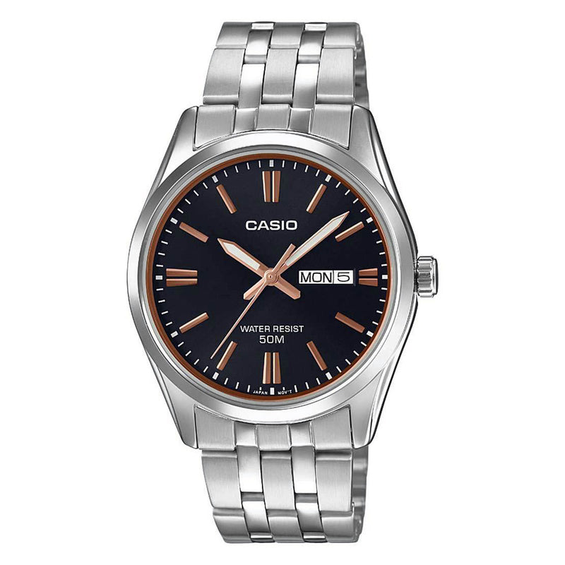 Casio Enticer Men's Black Day Date Watch