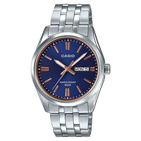 Casio Day Date Men's Blue Silver Watch
