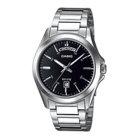 Casio Day Date Men's Silver Black Analogue Watch