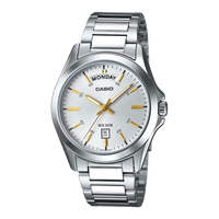 Casio Dress Day Date Men's Silver Watch