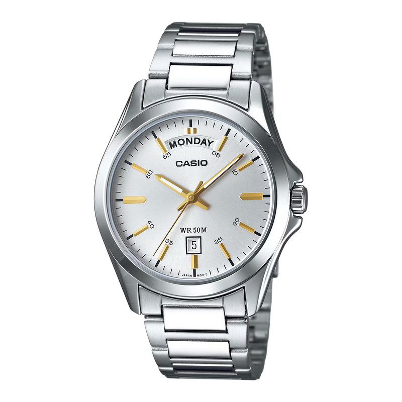 Casio Dress Day Date Men's Silver Watch
