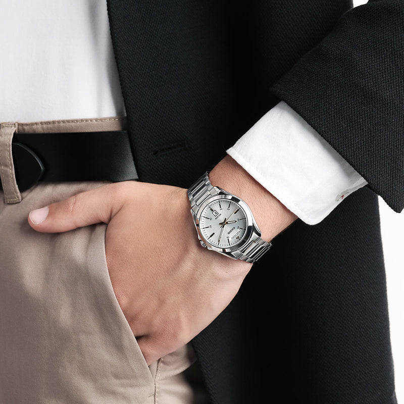 Casio Dress Day Date Men's Silver Watch