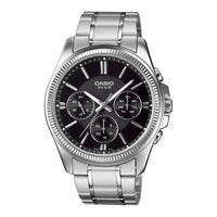 Casio Chrono Men's Black Analogue Watch MTP-1375D-1AVDF