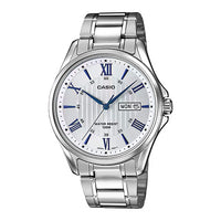 Casio Day Date Men's Silver Analogue Watch MTP-1384D-7A2VDF