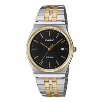 Casio Dress Men's Black Two-Tone Gold Watch