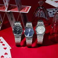 Casio Vintage Day Date Unisex Blue Silver Watch