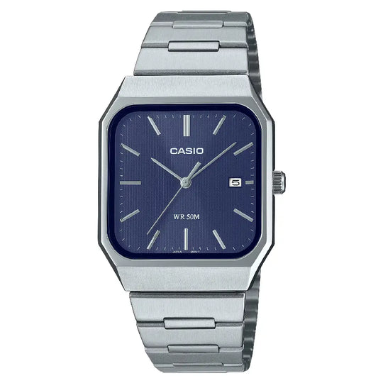 Casio Standard Unisex Blue Silver Quartz Watch MTP-B185D-2A1VDF