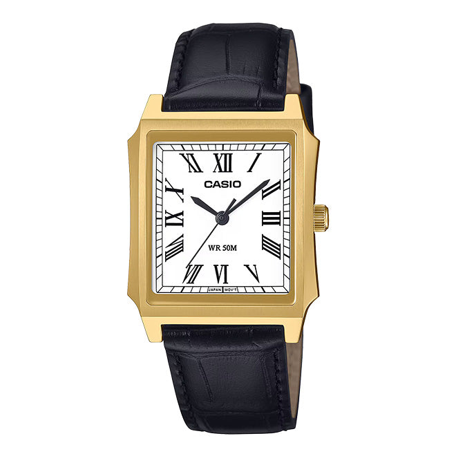 Casio Timeless Classic Men's Gold Leather Watch
