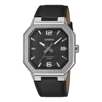 Casio Sleek Metal Men's Black Octagonal Watch