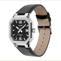 Casio Sleek Metal Men's Black Octagonal Watch