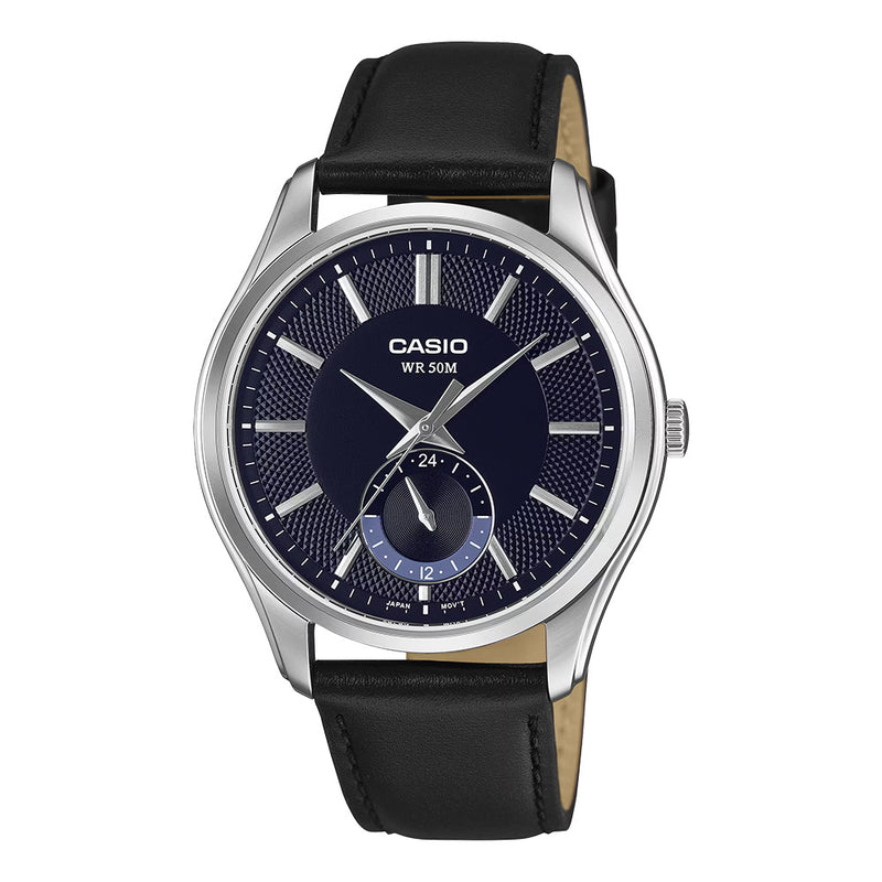 Casio Slim 24 Hour Men's Blue Leather Watch