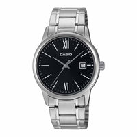 Casio Standard Date Men's Silver Black Analogue Watch