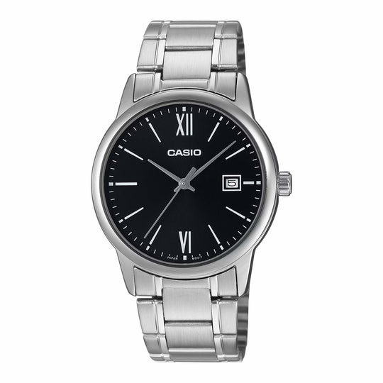 Casio Standard Date Men's Silver Black Analogue Watch