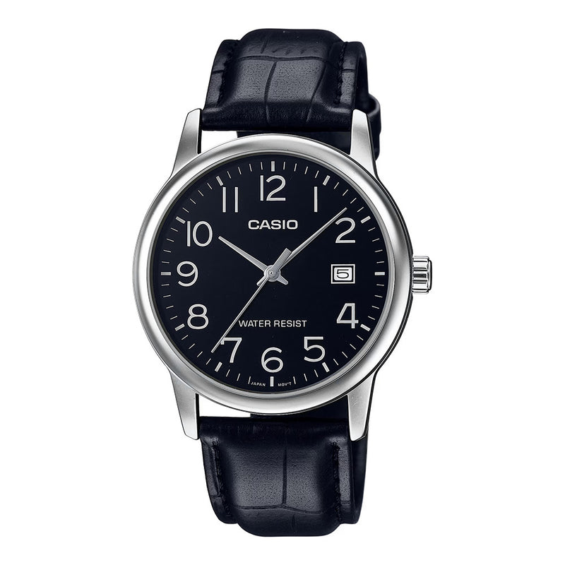 Casio Dress Date Men's Silver Black Analogue Watch