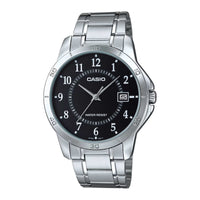 Casio Classic Date Men's Silver Black Analogue Watch