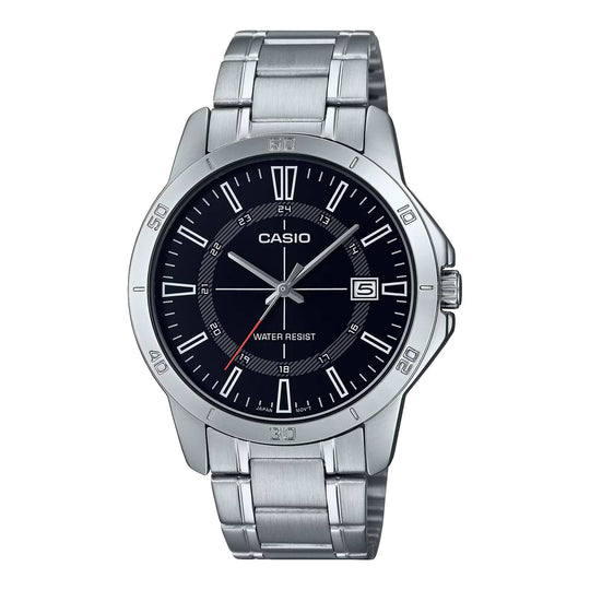 Casio Classic Date Men's Silver Black Analogue Watch
