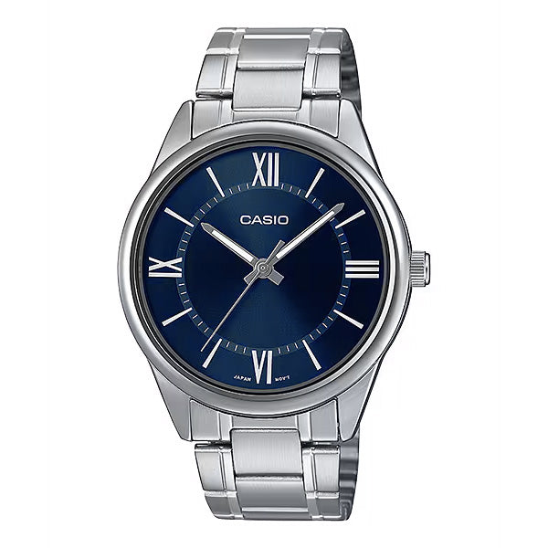 Casio Men's Blue Silver Watch MTP-V005D-2B5UDF