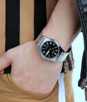 Casio Standard Men's Black Silver Analogue Watch MTP-V006D-1BUDF