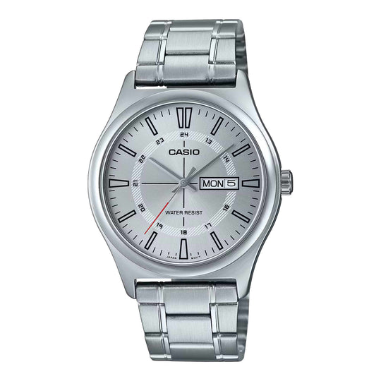 Casio Classic Day Date Men's Silver Analogue Watch