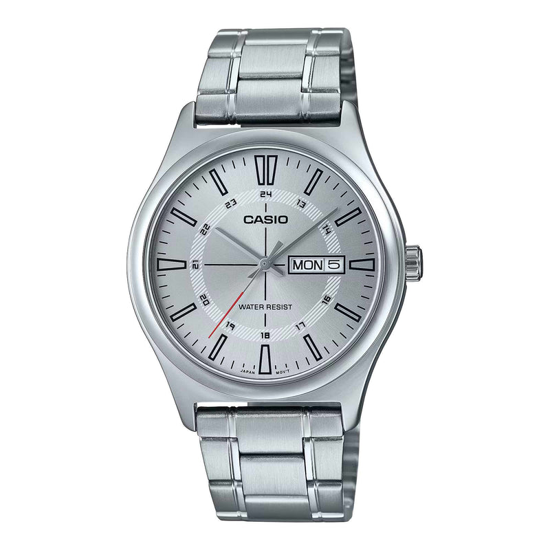 Casio Classic Day Date Men's Silver Analogue Watch