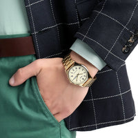 Casio Dress Men's Gold Neutral Analogue Watch MTP-V006G-9BUDF