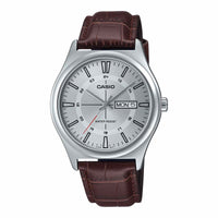Casio Classic Day Date Men's Silver Brown Analogue Watch