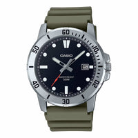 Casio Sporty Date Men's Green Black Analogue Watch
