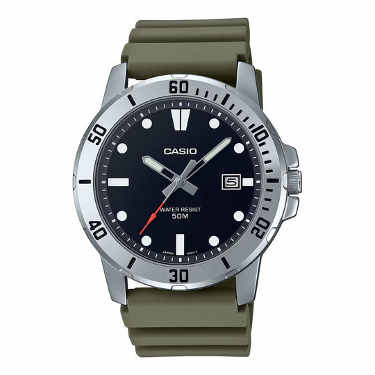Casio Sporty Date Men's Green Black Analogue Watch