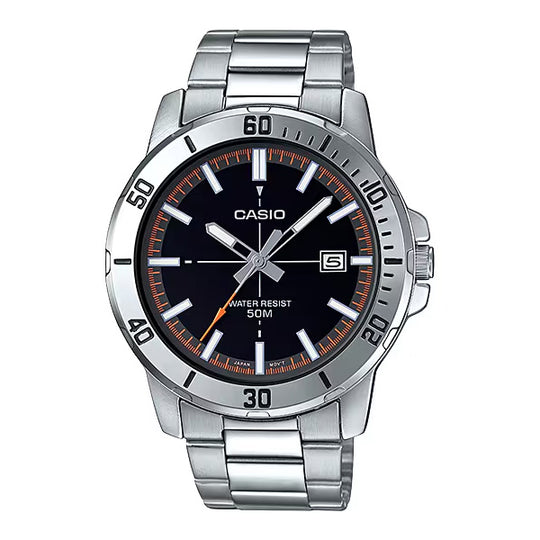 Casio Enticer Link Bracelet Men's Black Watch