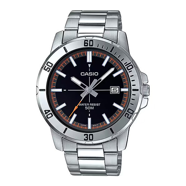 Casio Enticer Link Bracelet Men's Black Watch