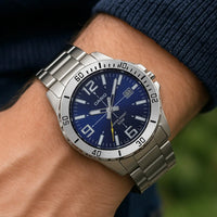 Casio Enticer Link Bracelet Men's Blue Watch