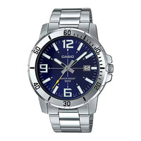 Casio Enticer Link Bracelet Men's Blue Watch