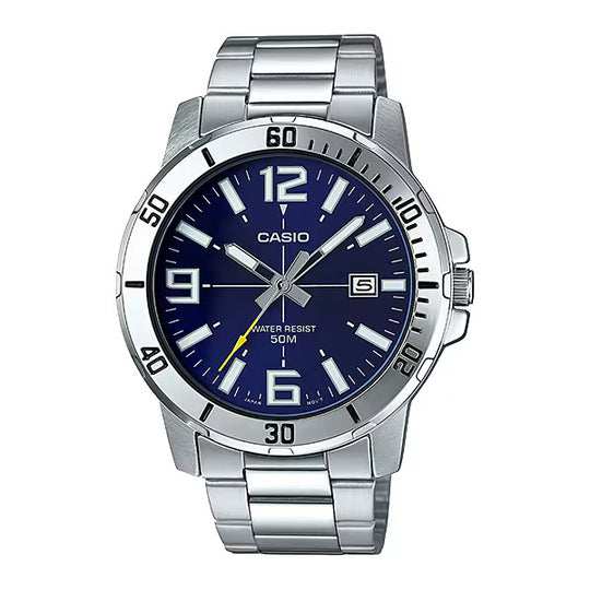 Casio Enticer Link Bracelet Men's Blue Watch