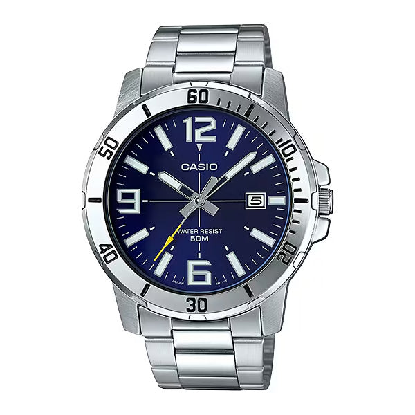 Casio Enticer Link Bracelet Men's Blue Watch