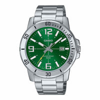 Casio Sport Date Men's Silver Green Analogue Watch