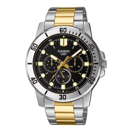 Casio Classic Men's Two-Tone Gold Black Watch