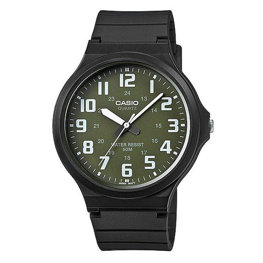 Casio Standard Men's Green Analogue Watch MW-240-3BVDF